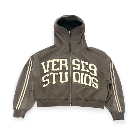 V9 TAUPE WASH ZIP UP